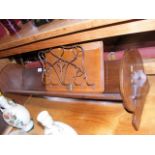 Inlaid bookshelf, together with paper rack