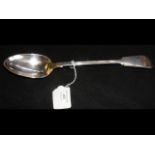 Large silver basting spoon