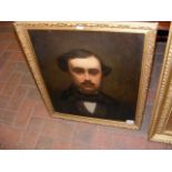 Antique oil on canvas portrait of a gentleman - Be