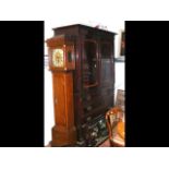 A Regency flame mahogany linen press with four