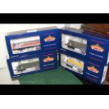 Four boxed Bachmann rolling stock