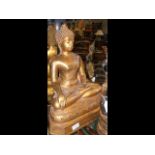 A large South East Asian gilt bronze Buddha - prob
