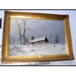 NIELS HANS CHRISTIANSON - an oil on canvas of snowy