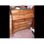 Antique mahogany fall front bureau