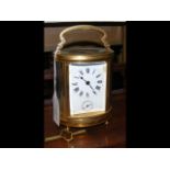 A 12cm high brass cased carriage clock