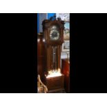 An Edwardian mahogany cased tube chiming longcase