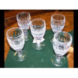 Five Waterford sherry glasses (Colleen)