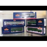 Five boxed Bachmann carriages