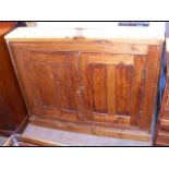 Two door pine cabinet