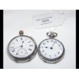 Two silver pocket watches