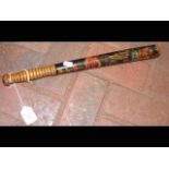 A Victorian hand painted truncheon - Lower Bodding