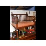 Antique armchair with turned back and armrests