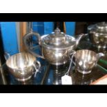 Three piece silver teaset - 23oz