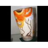 A Clarice Cliff 'Bizarre' pattern vase - 20cm high