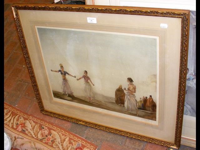 WILLIAM RUSSELL FLINT - coloured print of Spanish