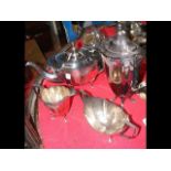 Four piece silver teaset - 55oz