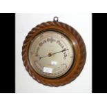 A compensated wall barometer/thermometer with 'rop