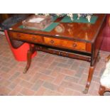 A Regency mahogany sofa table on swept supports - 5