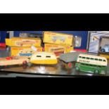 Four boxed Dinky Toys, including Caravan, Double D