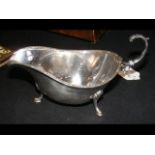 A silver sauce boat - Birmingham hallmark