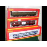 A boxed Hornby Coach and two others