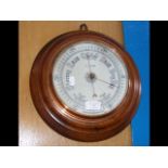 A 32cm diameter aneroid wall barometer