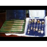 Assorted silver teaspoons, etc.