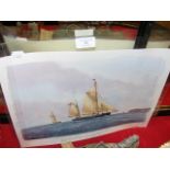 M.G PEARSON - an original watercolour of the ketch