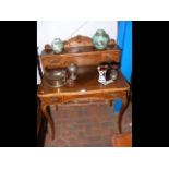 A French lady's writing desk with cabriole front s