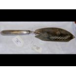 A Georgian silver fish slice