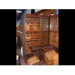 A multi-drawer haberdashery unit - 5ft wide x 7ft