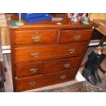 Antique chest of drawers, together with a two tier