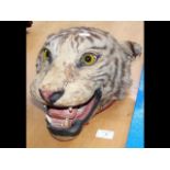Victorian stuffed and mounted Tiger's head