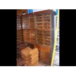 A large multi-drawer haberdashery unit - 5ft wide