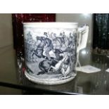 Antique transfer printed tankard - Battle of Balak