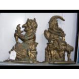 A pair of cast metal Punch and Judy doorstops