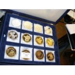 A 1997 Golden Wedding 24 Crown Silver Proof Set