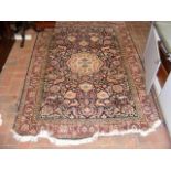 Middle Eastern style rug with geometric border - 1