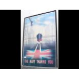 Advertising poster 'The Navy Thanks You' by Pat Ke