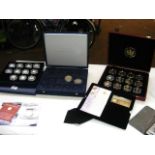 Various collectable part coin sets - in three boxe
