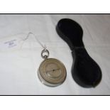 A holosteric pocket barometer in original fitted c