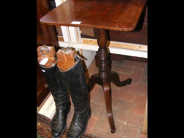 A 19th century mahogany snap-top table