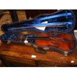 An antique violin with label inside - Giovan