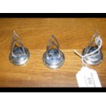 A set of three George Unite silver 'wishbone' form