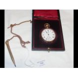 A gold plated gent's pocket watch, together with a