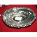 Decorative silver bonbon dish - 18cm long