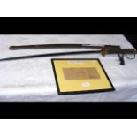 A World War Two Japanese Shin Gunto sword - surren