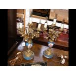 A pair of decorative French table lamps - 50cm hig