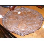 A commemorative bronze relief work tray - Queen Vi