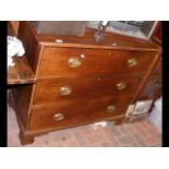 Antique chest of three long drawers